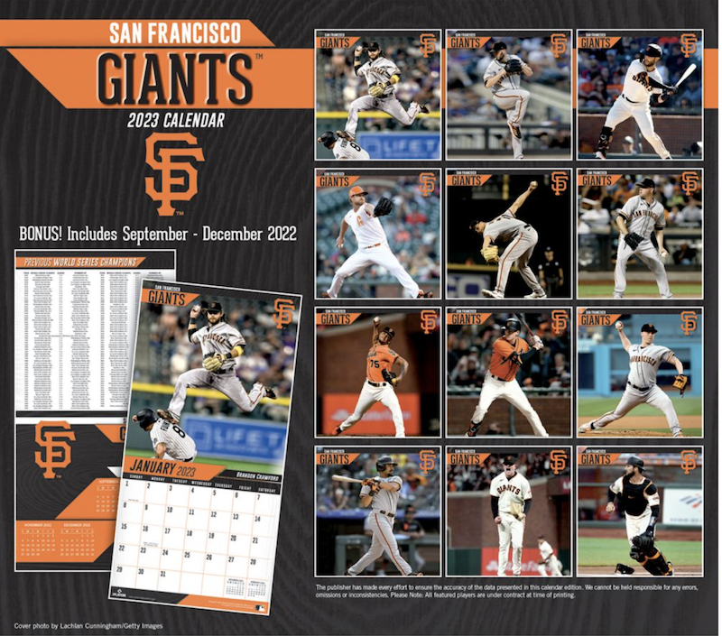 2021 New York Giants 12x12 Team Wall Calendar