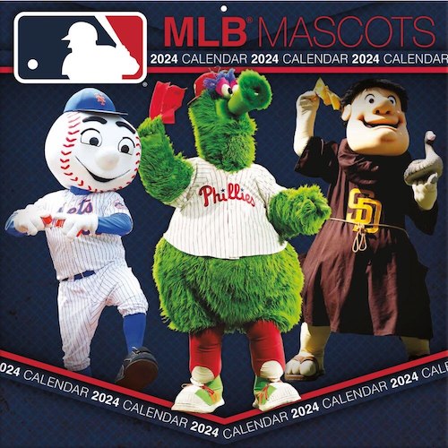 MLB Mascots 2024 wall calendar Baseball Direct